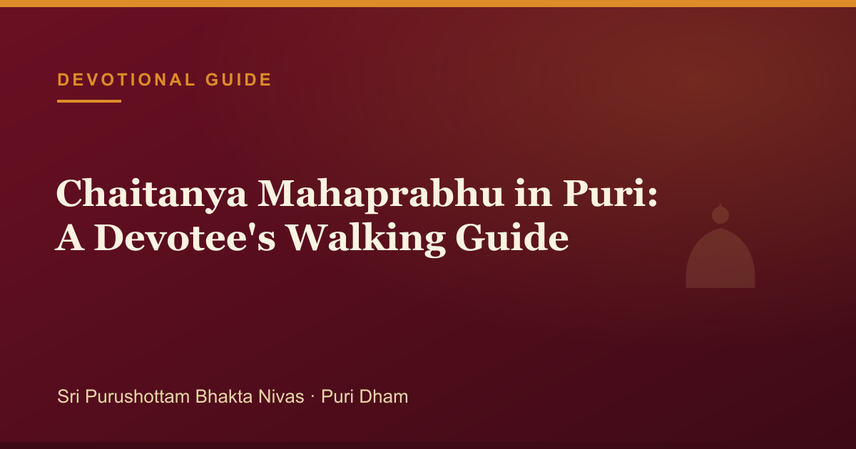 Chaitanya Mahaprabhu in Puri: A Devotee's Walking Guide — illustrated guide cover