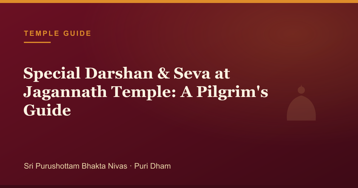 Special Darshan & Seva at Jagannath Temple: A Pilgrim's Guide — illustrated guide cover