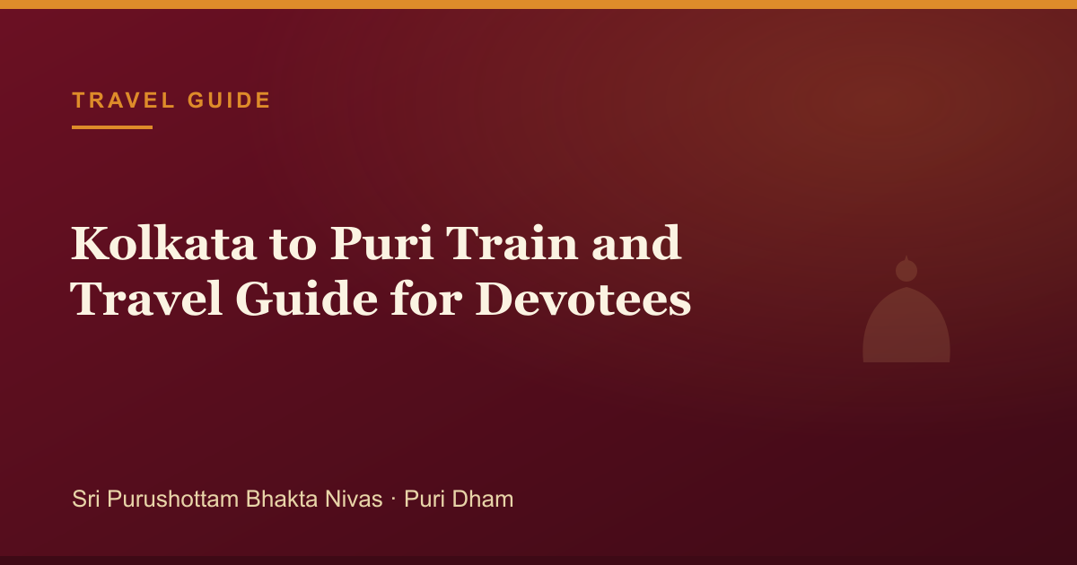 Kolkata to Puri Train and Travel Guide for Devotees — illustrated guide cover