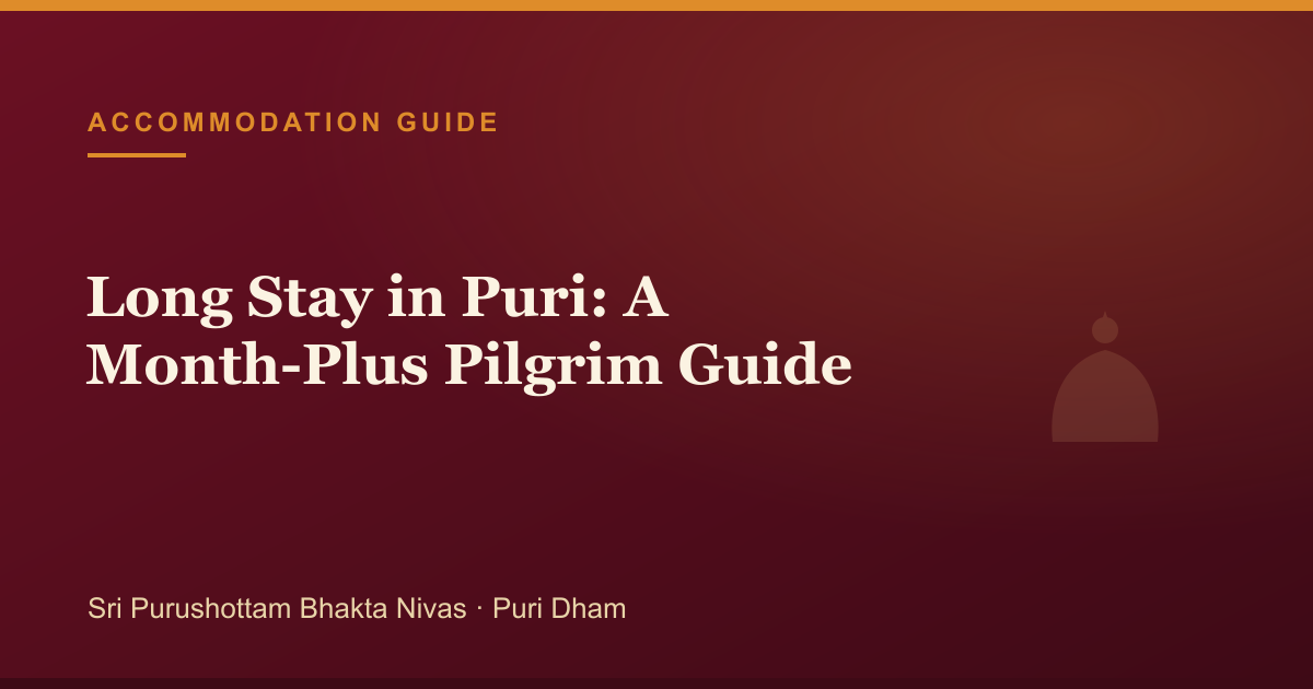 Long Stay in Puri: A Month-Plus Pilgrim Guide — pilgrimage guide cover