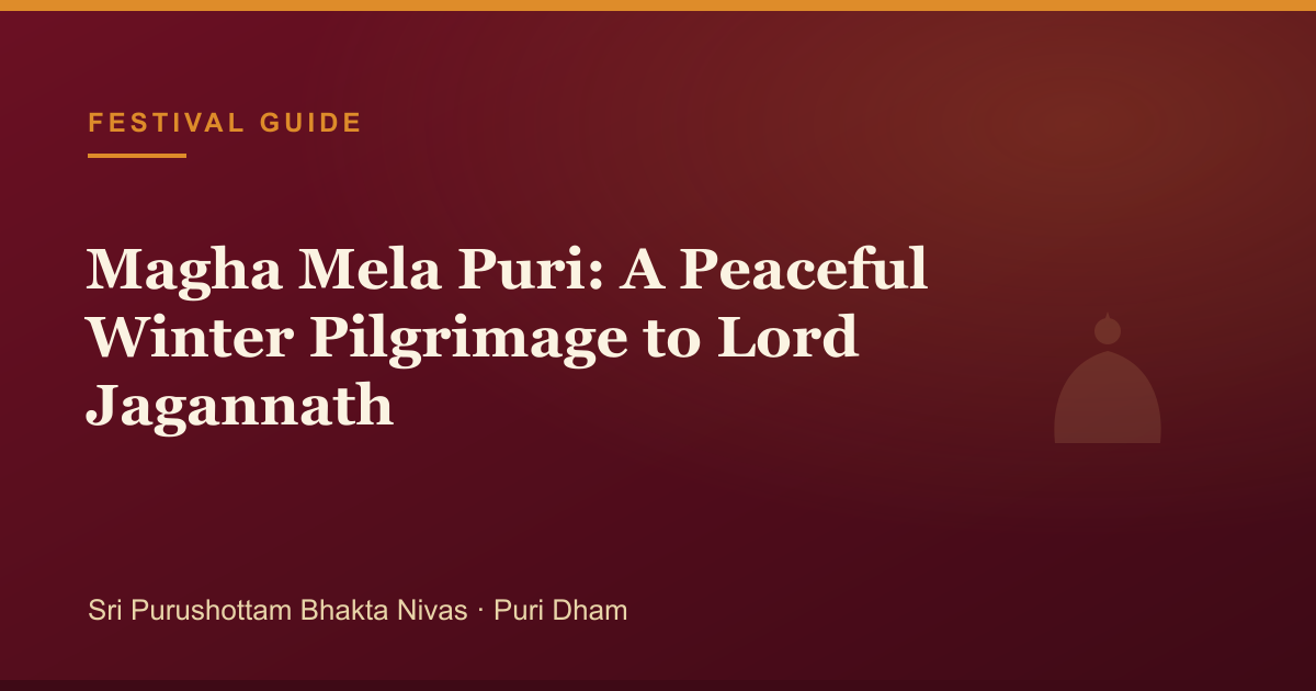 Magha Mela Puri: A Peaceful Winter Pilgrimage to Lord Jagannath — illustrated guide cover