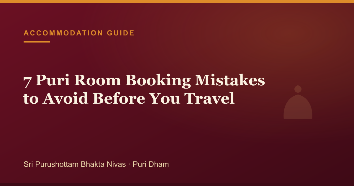 7 Puri Room Booking Mistakes to Avoid Before You Travel — illustrated guide cover