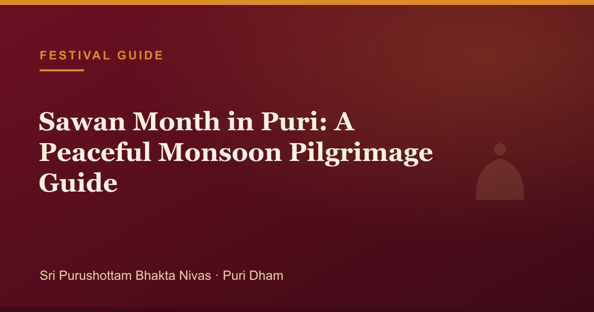 Sawan Month in Puri: A Peaceful Monsoon Pilgrimage Guide — illustrated guide cover